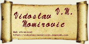Vidoslav Momirović vizit kartica